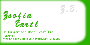 zsofia bartl business card